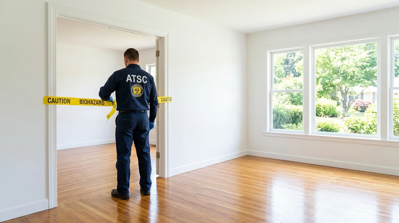 Certified biohazard cleanup crew performing Crime Scene Cleanup in Leeds